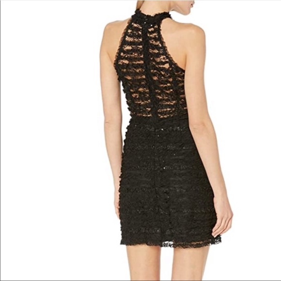 NEW BB Dakota Surrey Black Sequin Ruffle Dress XS - Picture 2 of 9